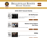 Belleville Roots Music Series website snapshot