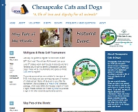 Chesapeake Cats and Dogs website snapshot