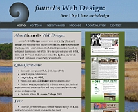 funne's Web Design version 2 website snapshot